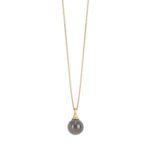 Marco Bicego Gold Necklace with Gray Pearl Pendant